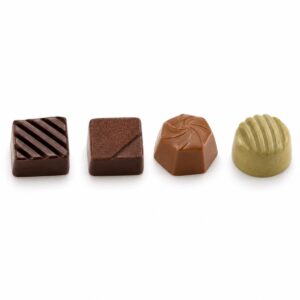 Pralinas Surtidas Bodrato 160 g con chocolates negro, con leche y pistacho