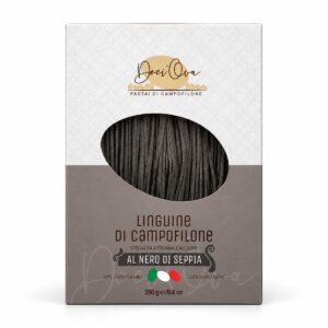 Linguine di Campofilone al Nero di Seppia Deci’Ova 250 g, pasta artesanal al huevo con tinta de sepia