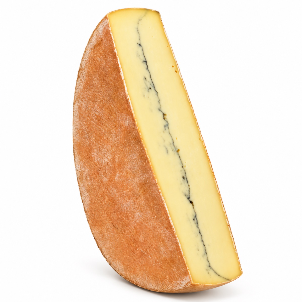 Queso Morbier DOP Mons 200 g – Corteza Natural y Ceniza Vegetal Queso Morbier DOP Mons 200 g, porción de queso francés del Jura con corteza anaranjada y línea central de ceniza vegetal