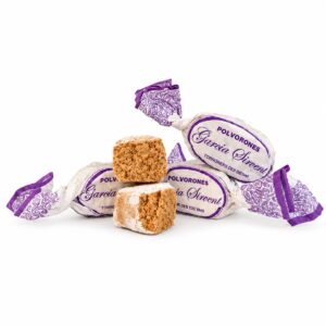 Polvorón Oro García Sirvent 210 g con unidades envueltas y polvorones cortados